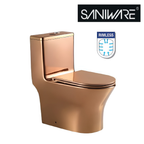 Saniware WC-9393-S250-RG Rose Gold 670mm Ceramic Rose Gold One-Piece Washdown Toilet Sinki Tandas Bilik Mandi S-Trap 250mm Roughing-In For Bathroom Renovation & Luxury Homes