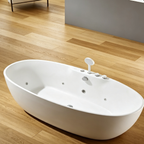 Eurano ERN 11302 Luxury 2-Person Whirlpool Bathtub (1600×800×660mm) LED Hydrotherapy Massage Spa Tub with Air Jets & Digital Control