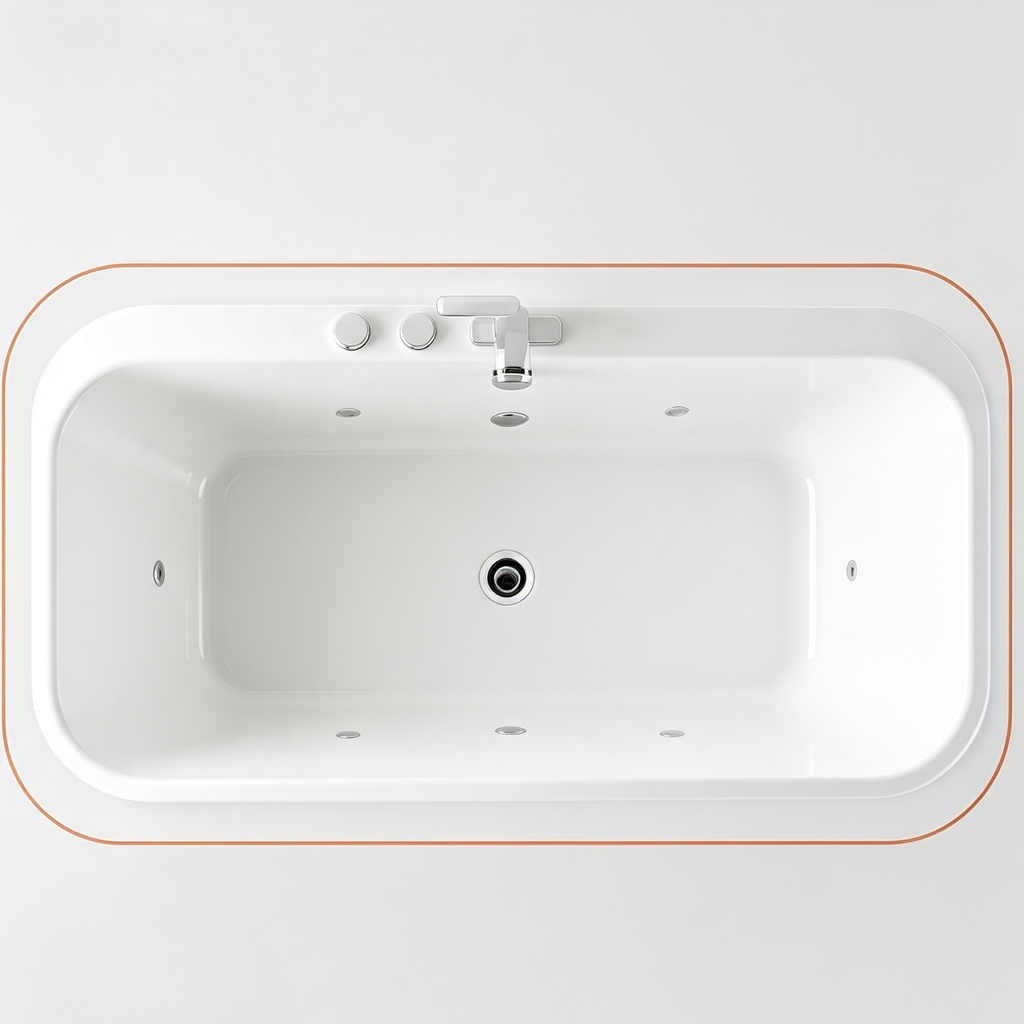 Eurano ERN 11303 Luxury 2-Person Whirlpool Bathtub (1600×780×600mm) LED Hydrotherapy Massage Spa Tub with Air Jets & Digital Control