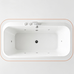 Eurano ERN 11303 Luxury 2-Person Whirlpool Bathtub (1600×780×600mm) LED Hydrotherapy Massage Spa Tub with Air Jets & Digital Control