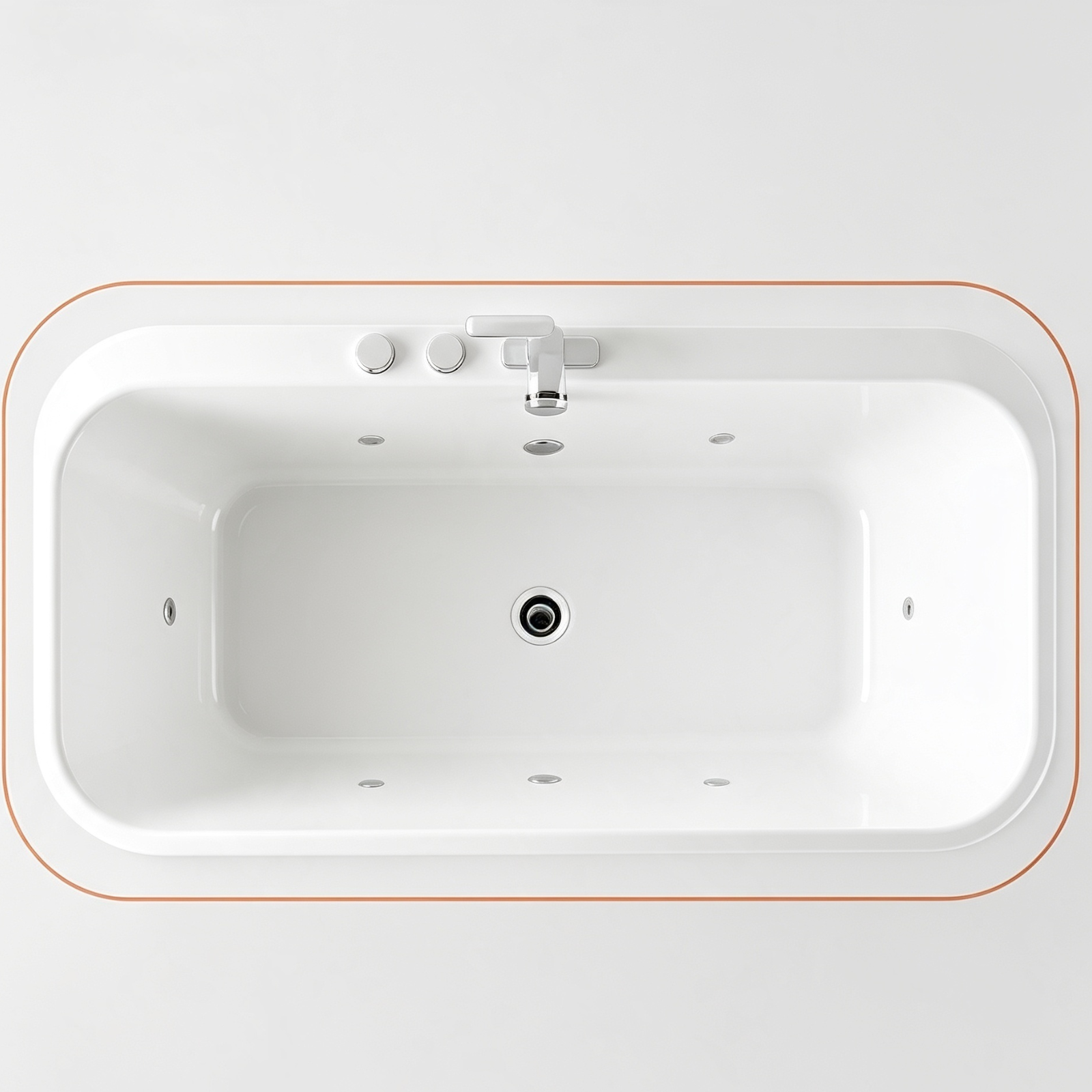 Eurano ERN 11303 Luxury 2-Person Whirlpool Bathtub (1600×780×600mm) LED Hydrotherapy Massage Spa Tub with Air Jets & Digital Control