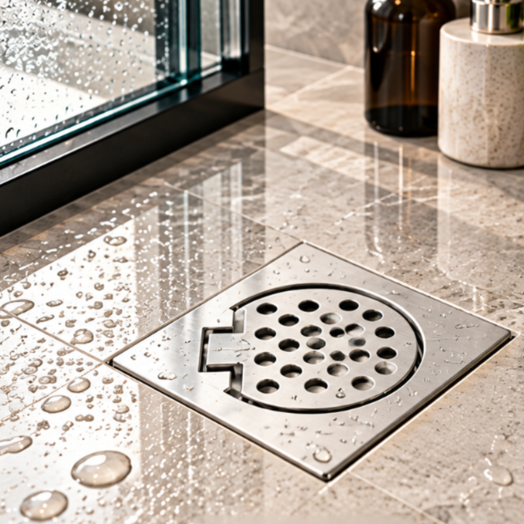 Onimi FT122-4 100 x 100mm Matt Silver Stainless Steel Floor Grating