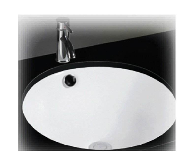 DOCASA 276 445mm Ceramic White Under Counter Basin Sinki Tandas Bilik Mandi For Bathroom,Dining Area,Outdoor Murah