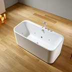 Eurano ERN 11303 Luxury 2-Person Whirlpool Bathtub (1600×780×600mm) LED Hydrotherapy Massage Spa Tub with Air Jets & Digital Control