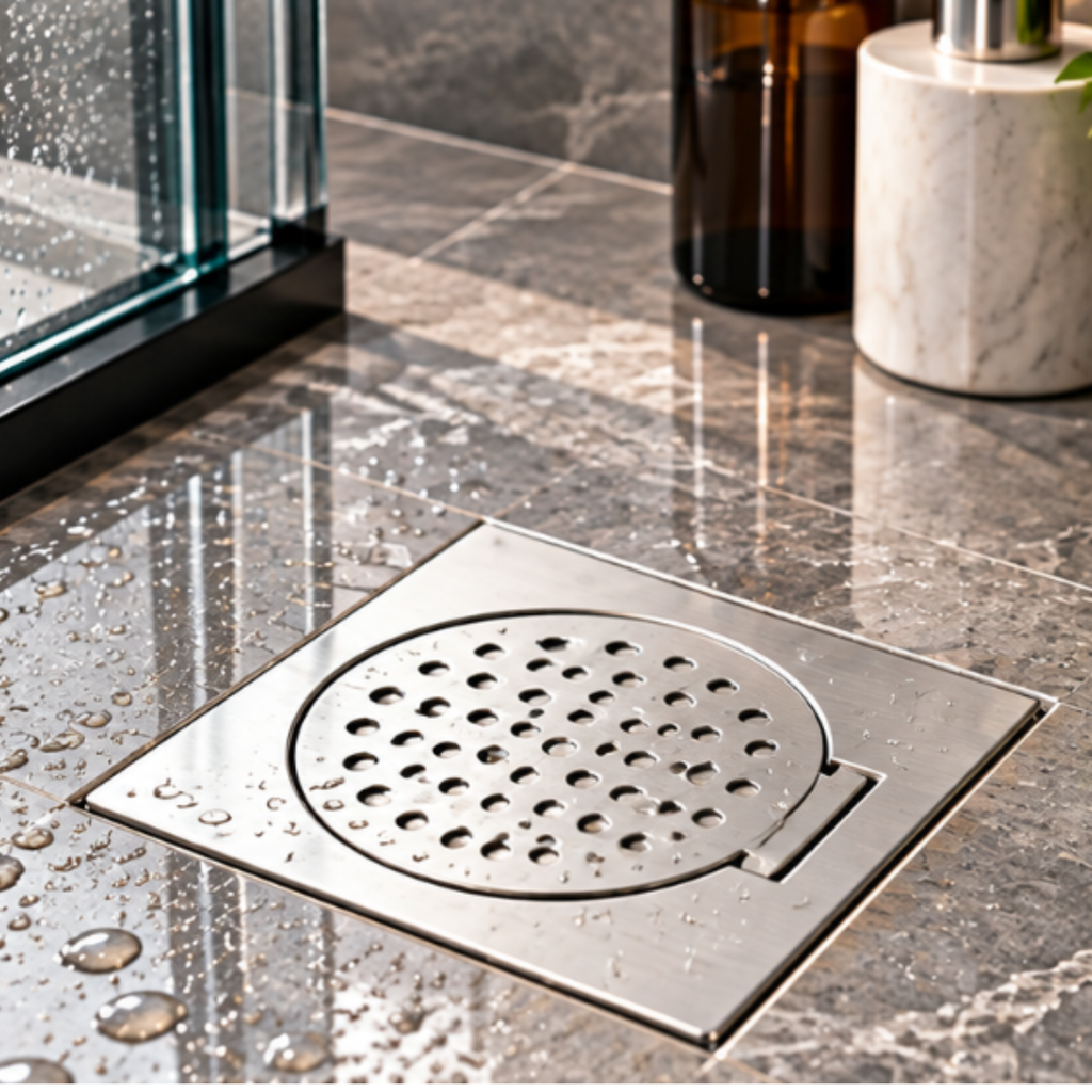 Onimi FT122-6 150 x 150mm Matt Silver Stainless Steel Floor Grating