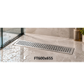 Onimi SUS304 Stainless Steel Long Floor Drain 65mm – Matt Silver | 600mm / 700mm / 900mm / 1000mm / 1200mm
