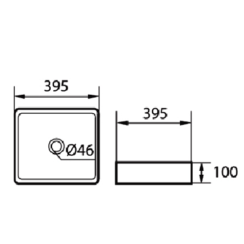 DOCASA 285C 395mm Ceramic White Counter Top Basin Sinki Tandas Bilik Mandi For Bathroom,Dining Area, And Outdoor Murah N