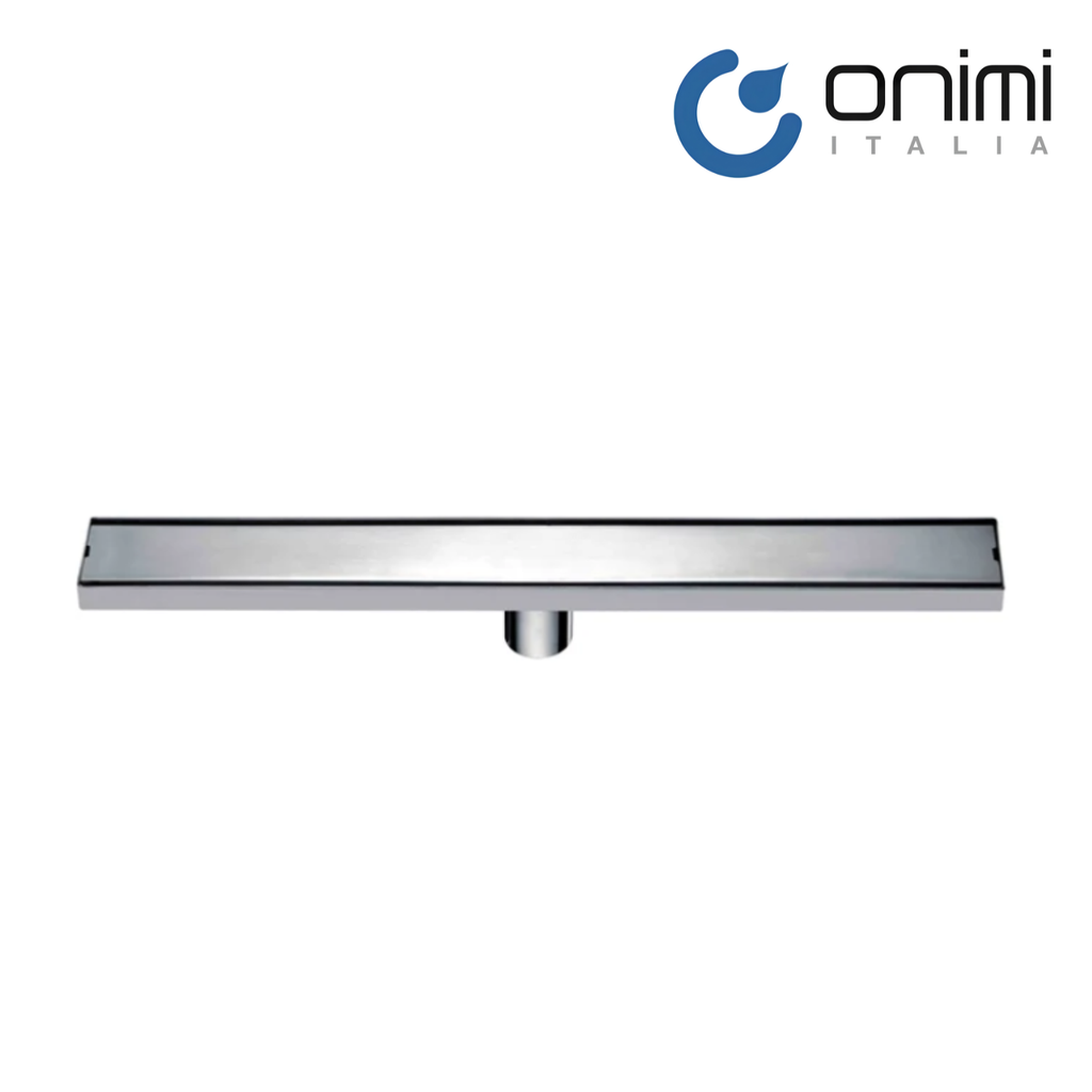 Onimi SUS304 Stainless Steel T-Tray Long Floor Drain 65mm – Matt Silver | 600mm / 700mm / 900mm / 1000mm / 1200mm