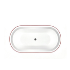Eurano ERN 12649C Luxury 2-Person Freestanding Whirlpool Bathtub (1700×800×600mm) ERN 12649C – Elegant Oval Soaking Tub for Modern Bathrooms