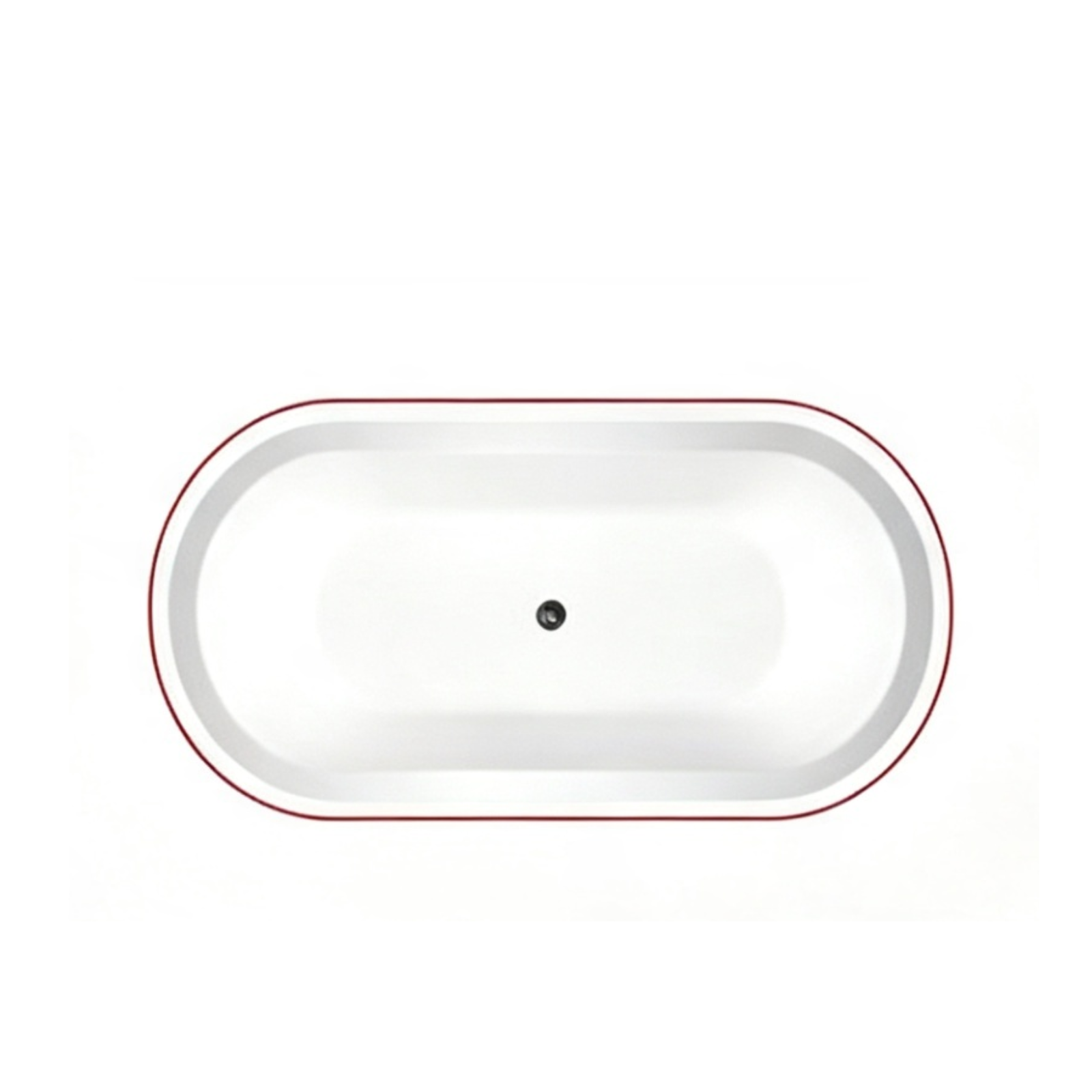 Eurano ERN 12649C Luxury 2-Person Freestanding Whirlpool Bathtub (1700×800×600mm) ERN 12649C – Elegant Oval Soaking Tub for Modern Bathrooms