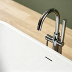 Eurano ERN-12015 Luxury 2-Person Freestanding Bathtub (1500×740×570mm) Glossy White Acrylic Soaking Tub