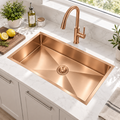 Saniware Nano Stainless Steel Single Bowl Kitchen Sink 900x450x230mm Handmade Deep Bowl Sink – Silver / Black / Gold / Rose Gold / Gun Metal