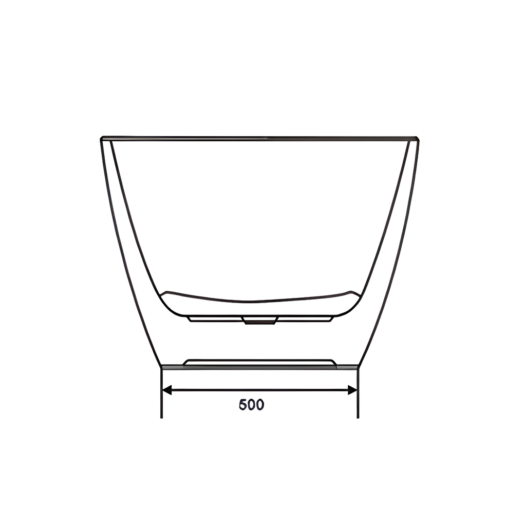 Eurano ERN 12014 Luxury 2 Person Freestanding Bathtub (1600×800×580mm) Glossy White Acrylic Soaking Tub