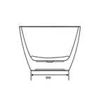 Eurano ERN 12014 Luxury 2 Person Freestanding Bathtub (1600×800×580mm) Glossy White Acrylic Soaking Tub