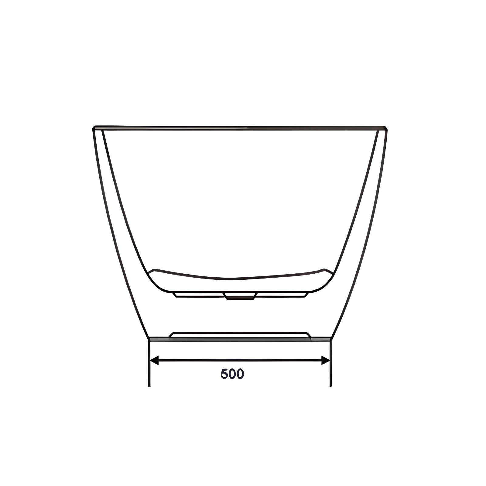 Eurano ERN 12014 Luxury 2 Person Freestanding Bathtub (1600×800×580mm) Glossy White Acrylic Soaking Tub