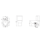 Johnson Suisse Treviso BTW Close-coupled (Rimless) WC