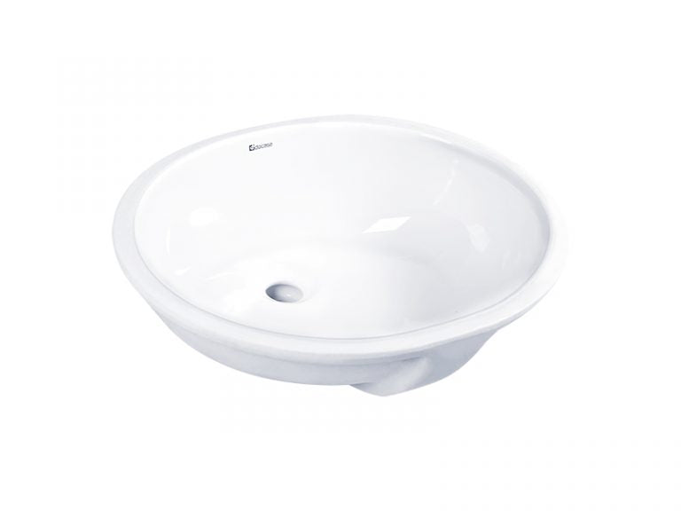 DOCASA 3020 495mm Ceramic White Under Counter Basin Sinki Tandas Bilik Mandi For Bathroom,Dining Area,Outdoor Murah