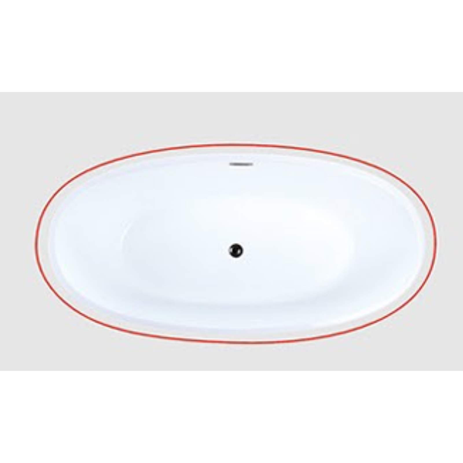 Eurano ERN-12096 Luxury 2-Person Freestanding Bathtub (1700×800×600mm) Glossy White Acrylic Soaking Tub