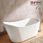 Eurano ERN-12160Luxury 2-Person Freestanding Bathtub (1600×750×850mm) Glossy White Acrylic Soaking Tub