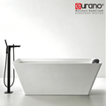 Eurano ERN-12001WH Luxury 2-Person Freestanding Bathtub (1700×750×600mm) Glossy White Acrylic Soaking Tub