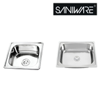 Saniware Stainless Steel Single Bowl Kitchen Sink with Waste – Compact Polished Inset Sink