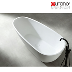 Eurano ERN 12003WH Glossy White Freestanding Soaking Bathtub (1700×750×600mm) Premium Acrylic Tub