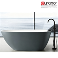 Eurano ERN 12003GY Matte Grey Textured Freestanding Bathtub (1700×750×600mm) Neutral Acrylic Tub
