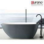 Eurano ERN 12003GY Matte Grey Textured Freestanding Bathtub (1700×750×600mm) Neutral Acrylic Tub