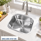 Saniware SKS-200 Series Premium Stainless Top Mount Steel Single Bowl Kitchen Sinks