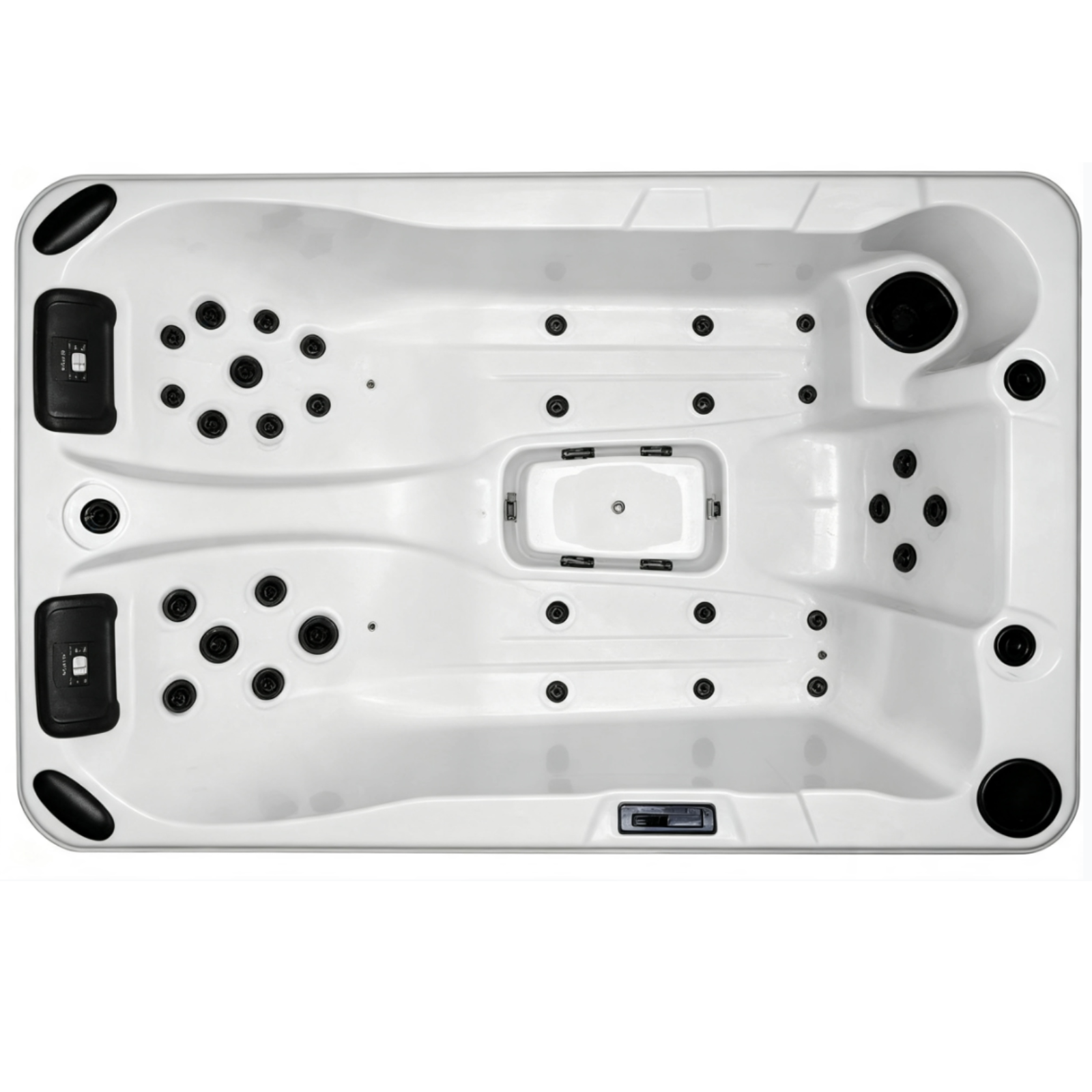 Eurano ERN 11993 Luxury Rectangular Hot Tub Spa (2100×1580×780mm) 22-Jet 2-Person Jacuzzi with Ozone Sterilization & Heater