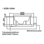 Eurano ERN 11994 Hot Tub Spa (2000x2000x900mm) 34-Jet Multi-Person Ozone Sterilization Jacuzzi in Brown