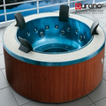 Eurano ERN 11996 Round Luxury Hot Tub Spa (2200×2200×800mm) 8-Person Jacuzzi with Blue Interior, Ozone Sterilization & Heater