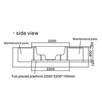 Eurano ERN 11996 Round Luxury Hot Tub Spa (2200×2200×800mm) 8-Person Jacuzzi with Blue Interior, Ozone Sterilization & Heater