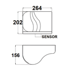 Onimi HD01 264 × 202 × 156mm 2000W Aluminium Automatic Sensor Hand Dryer – AC 240V Wall Mounted
