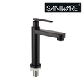 Saniware SWP-SS-304-61-B Tall Stainless Steel Basin Pillar Tap Matt Black, 168.2mm Height