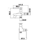 Saniware SWP-SS-304-68-B Stainless Steel Two-Way Tap Matt Black, Dual Water Outlet