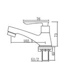 Saniware SWP-BR-3407 Chrome Basin Pillar Tap Suitable for: Bathroom Basins, Handwashing Sinks and Washrooms