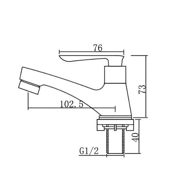 Saniware SWP-BR-3407 Chrome Basin Pillar Tap Suitable for: Bathroom Basins, Handwashing Sinks and Washrooms