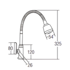 Saniware SWP-SS-304-74-B Stainless Steel Flexible Hose Kitchen Pillar Sink Tap Matt Black, 325mm Height