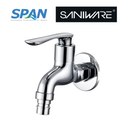 Saniware SWP-BR-3477 Chrome Wall Bib Tap with 1/2″ Hose Connector Suitable for: Laundry Areas, Utility Sinks and Hose Washing Tasks