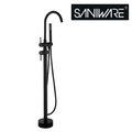 Saniware SWP-BTM-178B Freestanding Bathtub Tap with Hand Shower matte black freestanding acrylic bathtub