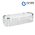 Onimi OM231312 350 × 108 × 93mm Stainless Steel 304 Oval Wire Bathroom Basket – Wall Mounted
