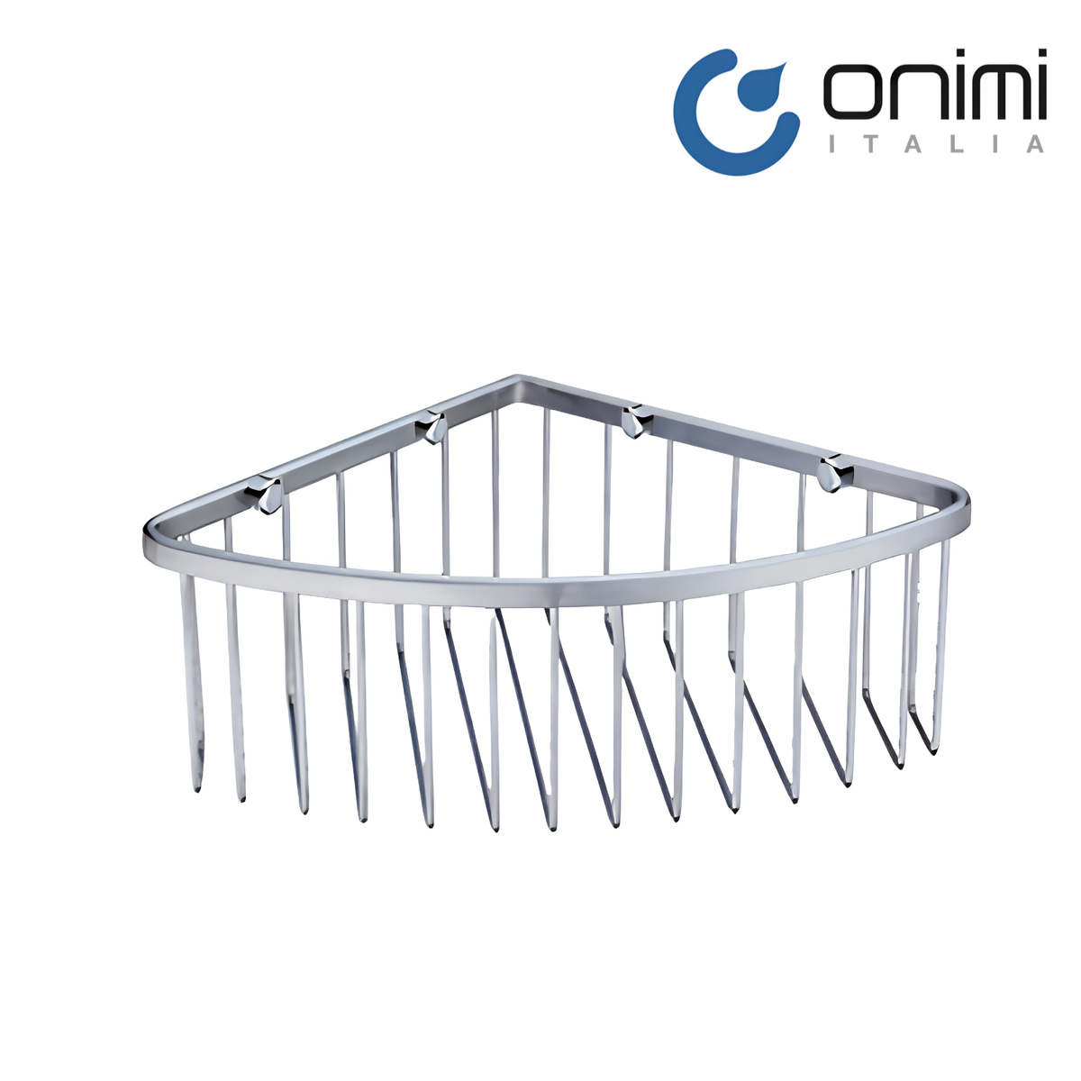 Onimi OM230712 200 × 200 × 70mm Stainless Steel 304 Corner Wire Bathroom Basket – Wall Mounted