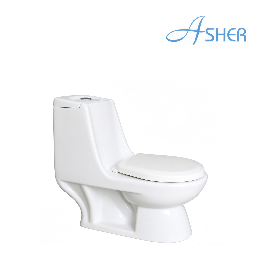 Asher C 144 S One Piece Toilet Bowl Single Flush Button Suitable For Children Water Closet Kanak Kanak Jamban Duduk