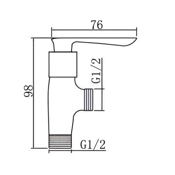 Saniware SWP-BR-3400 Chrome Angle Valve Suitable for: Basin Taps, Toilet Cisterns and Compatible Bathroom Water Supply Connections
