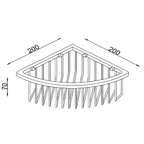 Onimi OM230712 200 × 200 × 70mm Stainless Steel 304 Corner Wire Bathroom Basket – Wall Mounted
