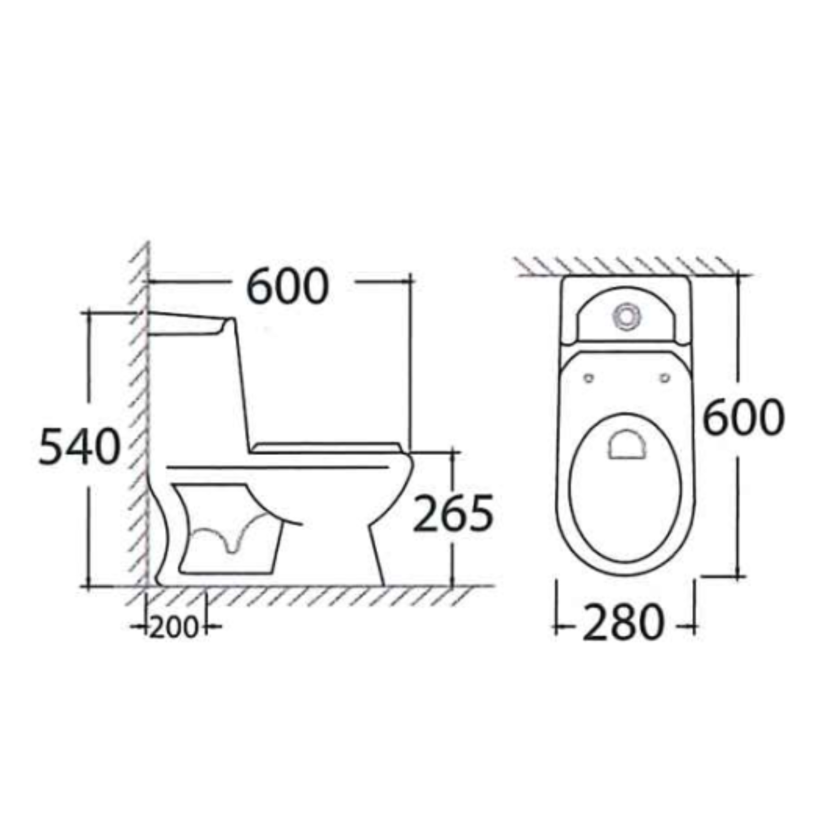 Asher C 144 S One Piece Toilet Bowl Single Flush Button Suitable For Children Water Closet Kanak Kanak Jamban Duduk