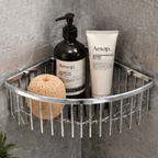 Onimi OM230712 200 × 200 × 70mm Stainless Steel 304 Corner Wire Bathroom Basket – Wall Mounted
