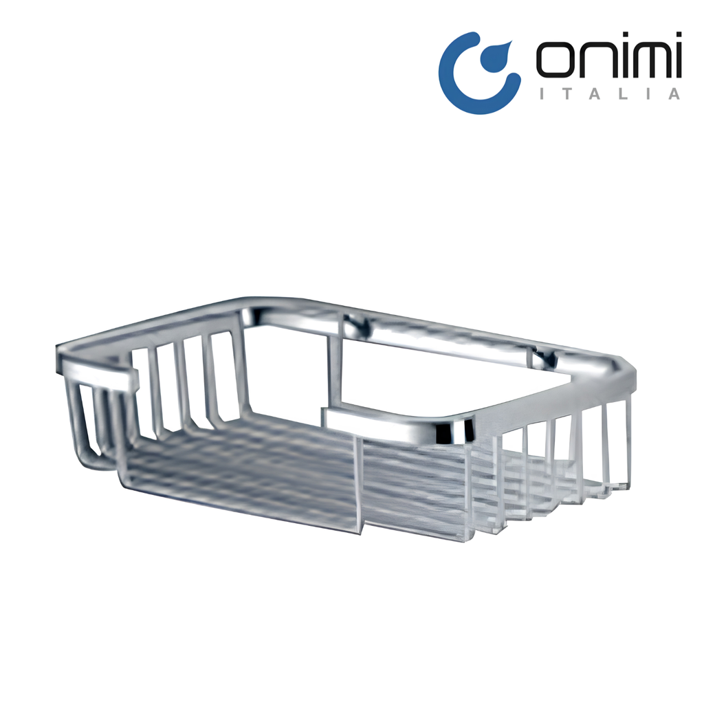 Onimi 31103B 135 × 82 × 30mm Brass Wall-Mounted Soap Dish Holder – Chrome Finish