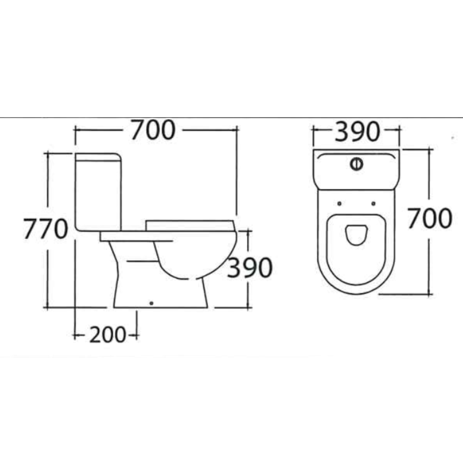 Asher C 188 S Close Coupled Water Closet Dual Flush Top Button Soft Close Seat Cover Jamban Duduk